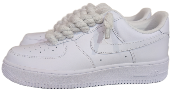 NIKE AIR FORCE 1 TRIPLE WHITE WHITE ROPE LACES - HYPESTOCKS4YOU.HU