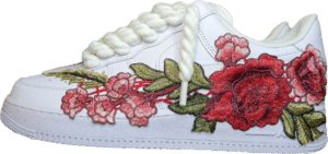 NIKE AIR FORCE 1 WHITE ROPE LACE "ROSE"